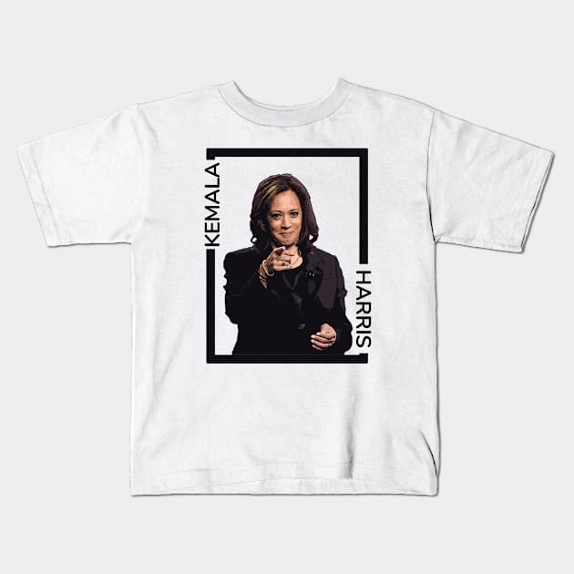 Kamala Harris Kids T-Shirt by iniandre